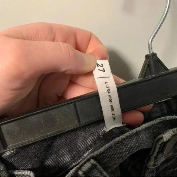 PacSun ultra high rise slim black jeans  button fly - Picture 5 of 7